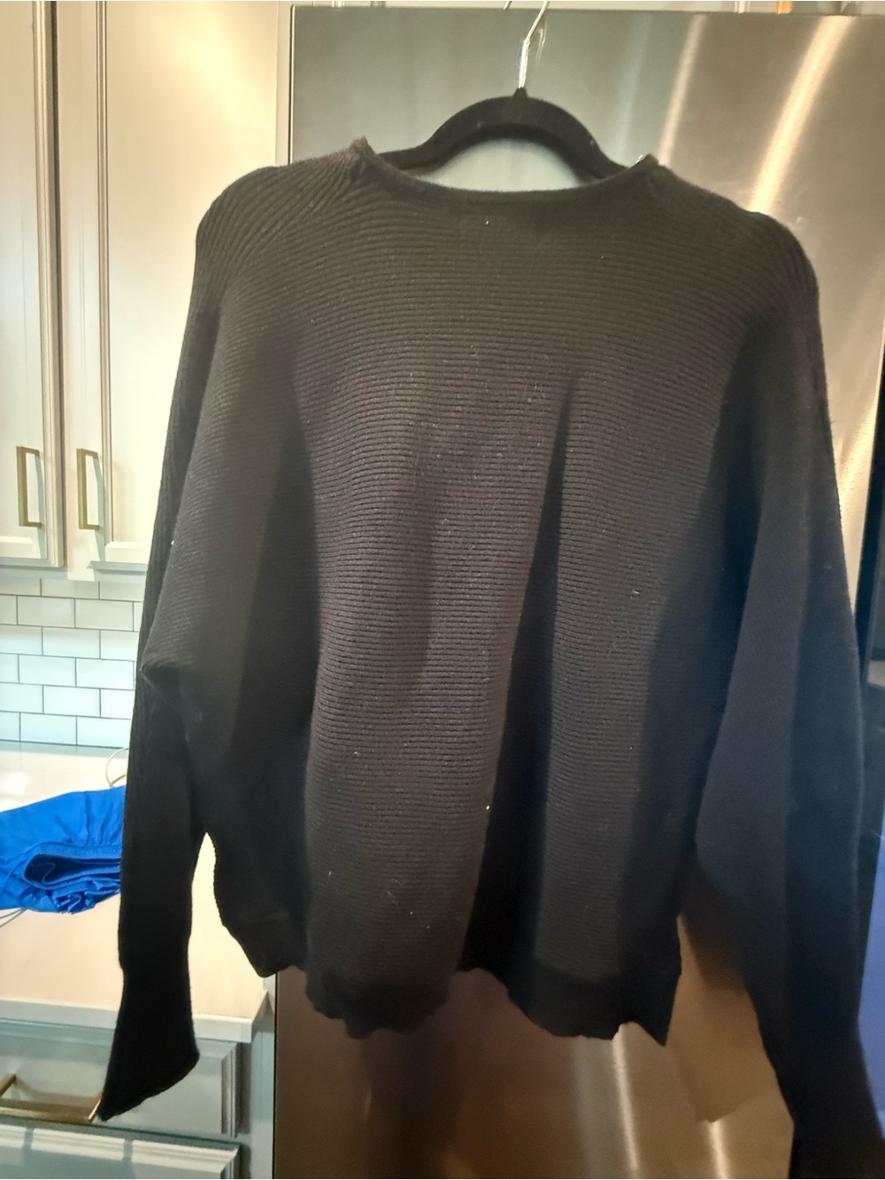 Free People Black Ribbed Turtleneck Sweater
